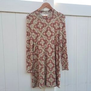 O'Neill Leona Dress with Long Sleeves | Allover Floral Print | Size Medium
